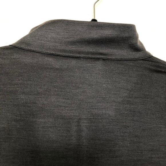 NWT J. Hilburn 100% Merino Wool Black Quarter Zip Pullover Sweater XL Top Casual - Picture 3 of 13